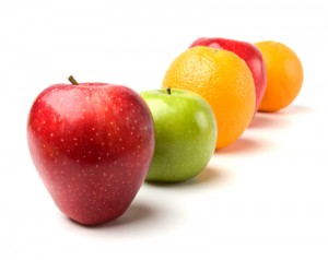 apples isolated on white background