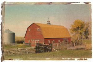 Red barn.