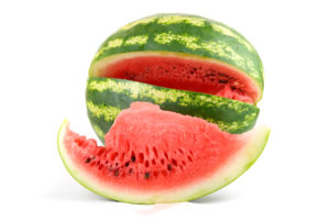Ripe Watermelon isolated on white background